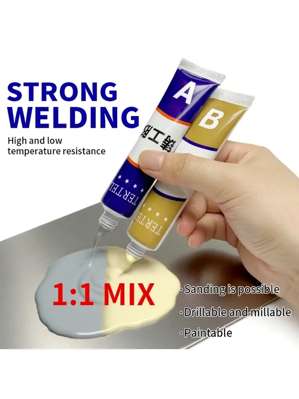 AliExpress - AB Lijm Metaal Kunststof Houtvuller Epoxylijm 20/70/100g Supersterke Metaalreparatielijm Lassen Bestand tegen hoge temperaturen