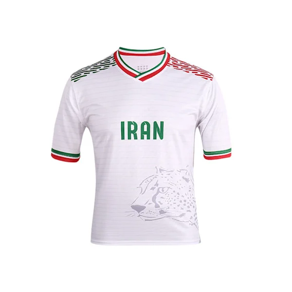 Sport Iran Fotball T-skjorte – Kort ermet trøyestil, Sport Nasjonalt Fotballag Grafisk T-skjorte, XL