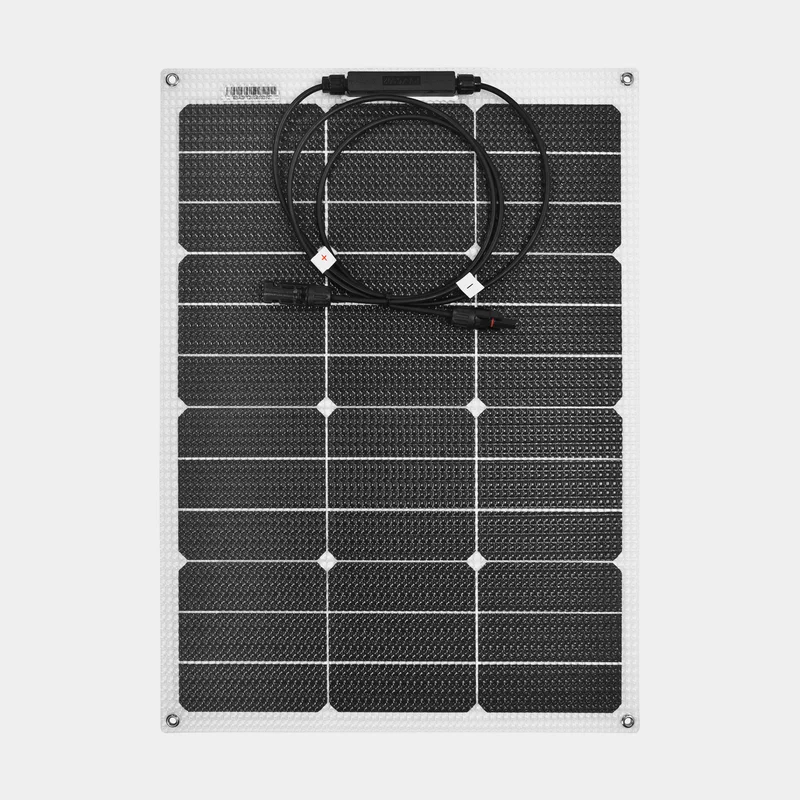Flexibele zonnepaneel Juni Solar 60W Junction Box, 60 W, monokristallijn, 12 V, 580 x 540 x 3 mm, wit