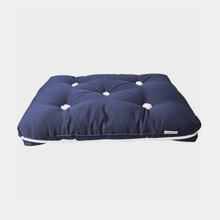 Cuscino per barca con kapok 1852-Marine, 45 x 37 x 8 cm, blu marino, singolo