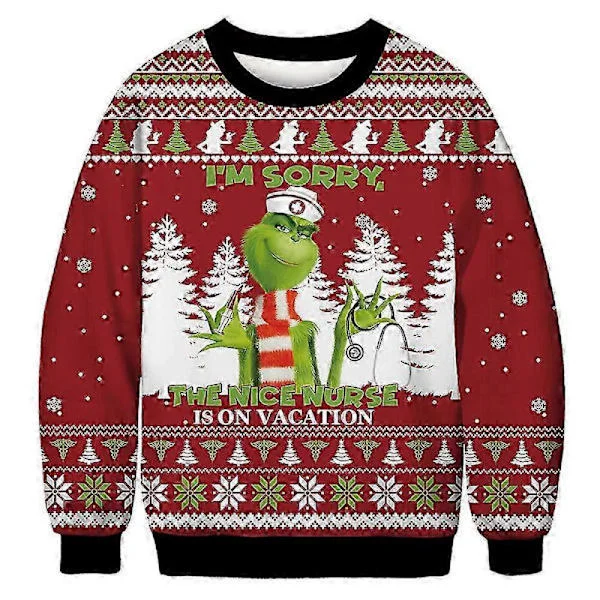 Grinch-pyjamahousut naisille, rennot kiristysnyörilliset housut joustavalla vyötäröllä, mukavat suorat löysät joogahousut armeijanvihreä XL Army Green