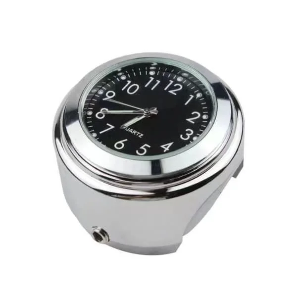 Motorsykkel Klokke Quartz Klokke SØLV&SVART