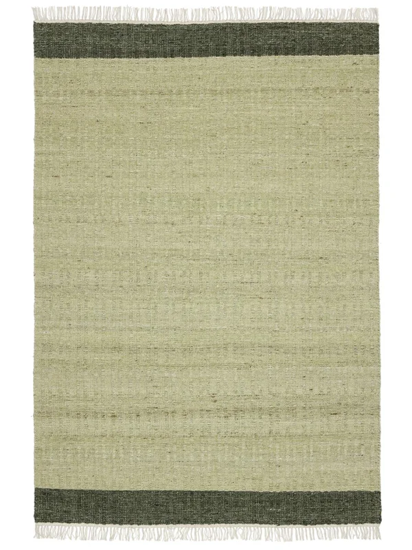 Alesso Teppe - Lys Grønn/Mørk Grønn 160X230 Ull, Rustikk Stil