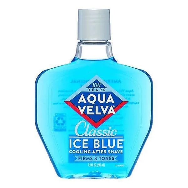 Aqua Velva After Shave, Klassisk Ice Blue Doft Som Kyler, Stramar Åt Och Tonar Huden, 207 ml Flaska