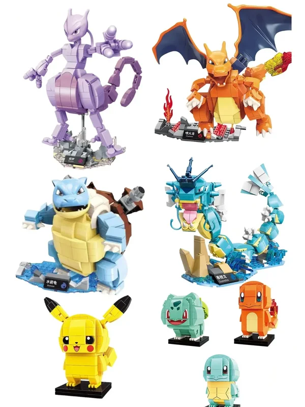 AliExpress - Pokemon Bausteine Pikachu Cartoon Bulbasaur Spielzeug kinder Zusammengebautes Modell Pet Elf Kind Kinder Geschenk Kompatibel Mit Lego
