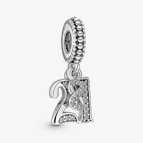 925 Sterling Sølv Charms Perler til Pandora Armbånd - 18 21 30mm Fejringsvedhæng - Smykker til Kvinder