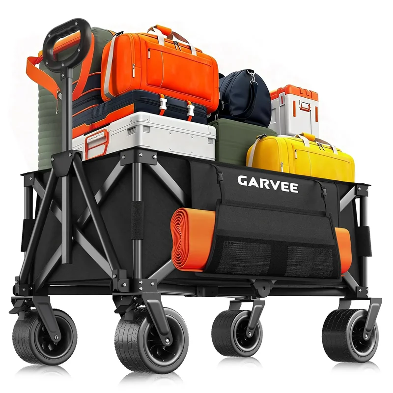 AliExpress - 200L Schwerlast-Faltwagen 200KG Allterrain-Strandwagen Zusammenklappbarer Camping-Trolley Einkaufs-Handwagen 360° ° Räder