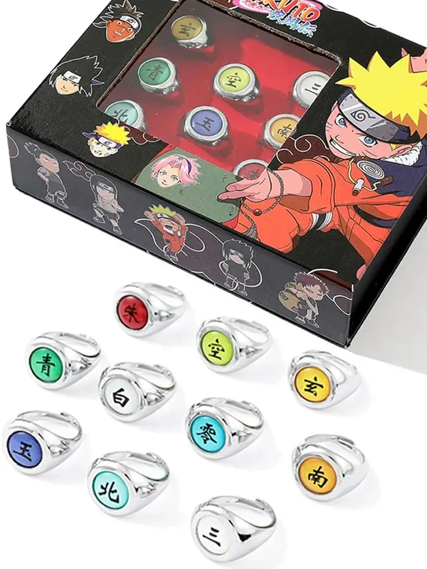 AliExpress - Bandai Naruto Akatsuki Rings Anime Itachi Figure Cosplay Action Accessory Jewerly Cool Boys Children Kids Toys Gifts