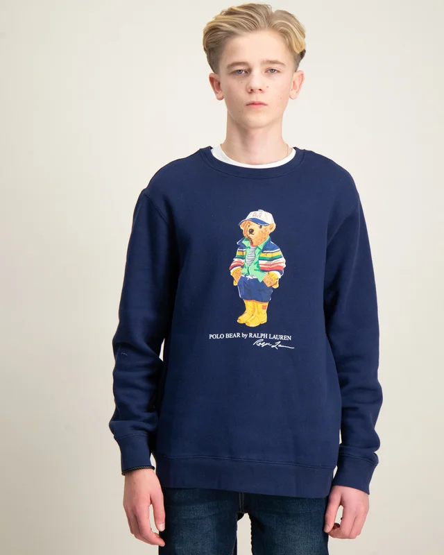 Polo Ralph Lauren Polo Bear Fleece Sweatshirt Sininen Villapuserot Pojat - Kids Brand Store