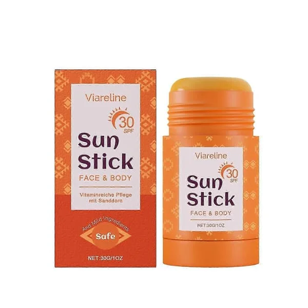 Usynlig solbeskyttelsesstift - Vann- og svetteresistent, ikke-fettete, beroligende SPF for ansikt og kropp om sommeren, naturlige mineralingredienser,