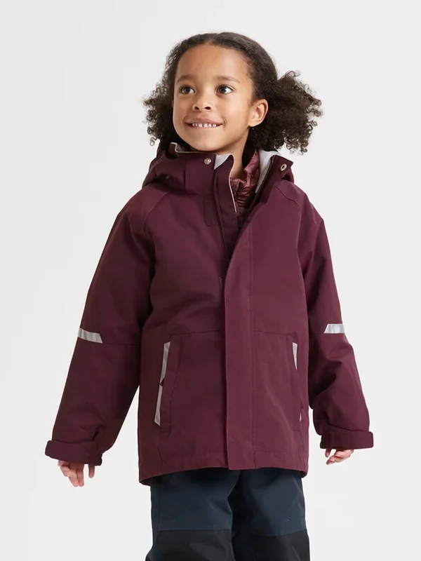 Polarn O. Pyret - Stormy – solid color, waterproof shell jacket - purple - Size: 110 - Children's clothing 4-5 Years