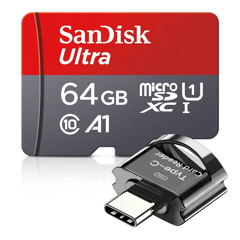AliExpress - Original SanDisk A1 Speicherkarte 256 GB 128 GB 100 MB/S 64 GB 32 GB Micro-SD-Karte Klasse 10 UHS-1 Flash Microsd TF + Typ-C-Kartenleser