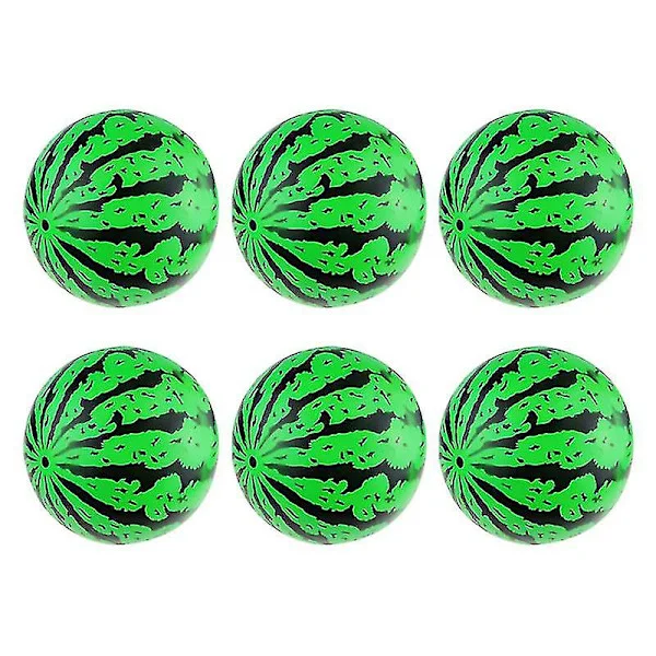/EA/Barnehage oppblåsbar ball barn strandball vannmelon form ball barn strandball leketøy (6 stk, grønn)