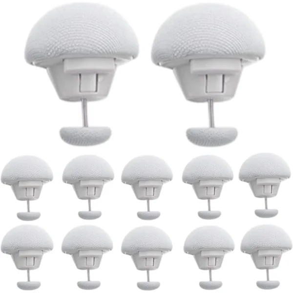 Pakke med 12 skumdyneklemmer, sklisikre dyneklemmer, egnet for tepper, laken, gardiner, sokker, madrassbeskyttere, etc.
