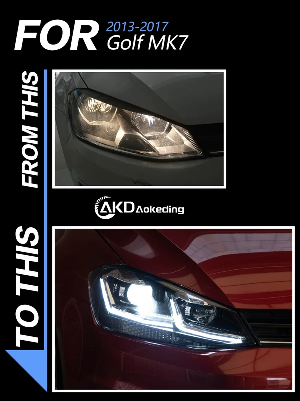 AliExpress - Feux avant LED AKD Car Styling pour VW Golf 7 2013-2017 Volkswagen Golf VII MK7, phares LED DRL, clignotants dynamiques, accessoires 
