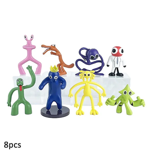 stk./sæt Rainbow Friends Figurer Sæt Hjem Indretning Børn Halloween Jul Fødselsdag Kage Topper Ornamenter Gaver
