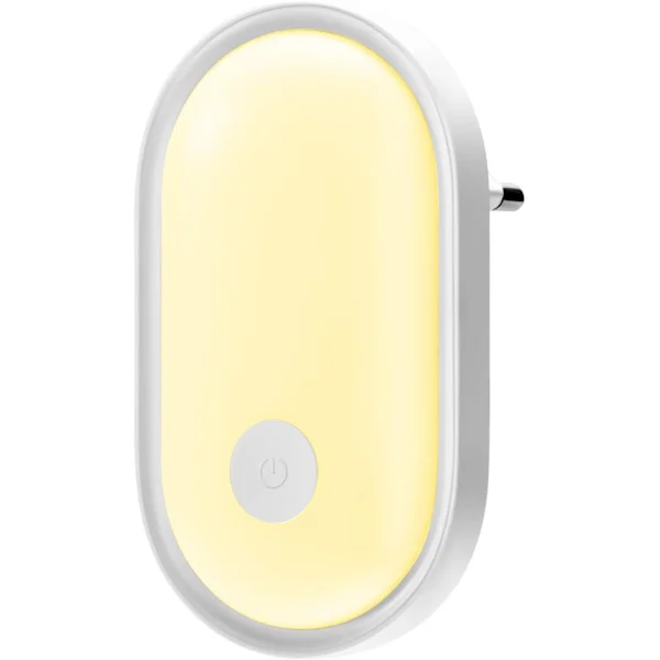 1 kpl LED-yövalo pistorasia kosketusohjauksella, yövalo hämäräanturilla ja säädettävällä kirkkaudella, lasten yövalo lastenhuoneeseen, portaisiin, 