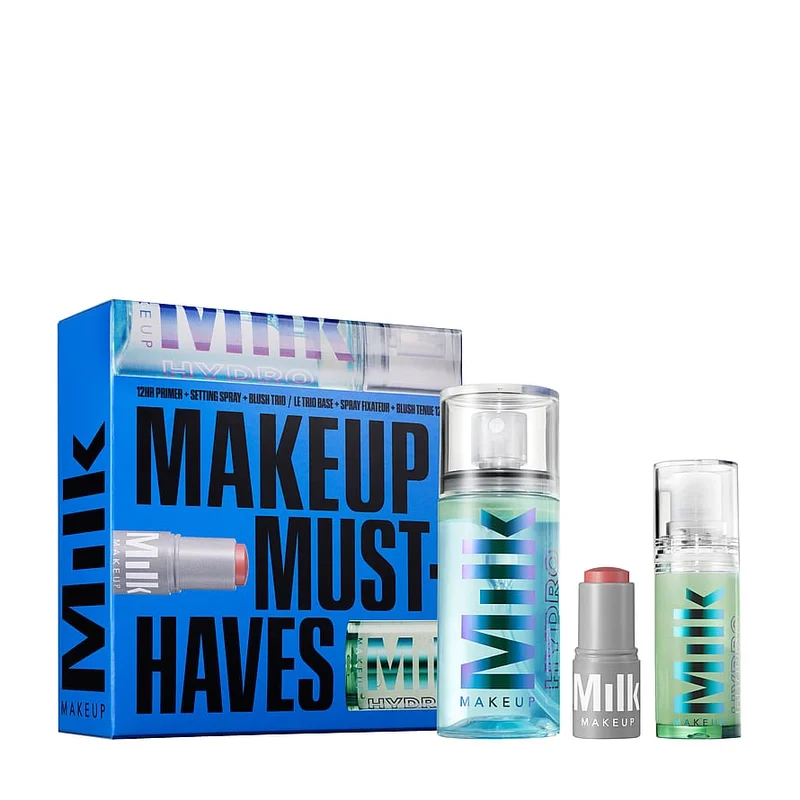 Milk Makeup Makeup Must Have Set Set including: Hydro Set & Refresh (BOTF), Hydro G, Makeup, Makeup, Sampak