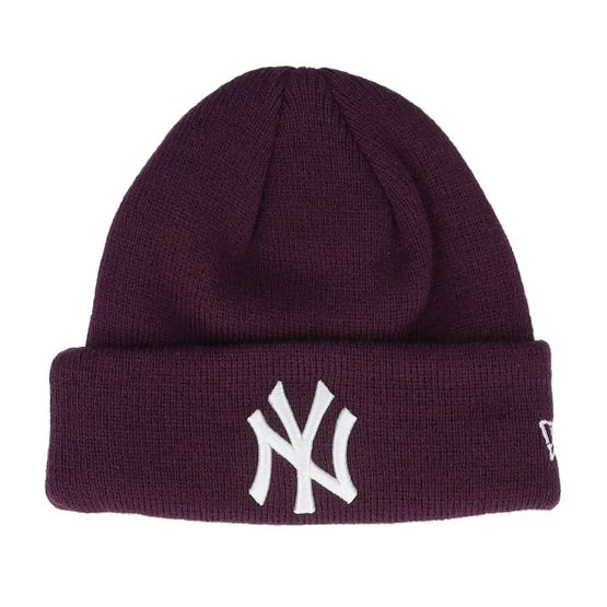 Kinder New Era - MLB Violett cuff Mütze - Kinder New York Yankees Kinder League Essential Beanie Purple Cuff, Violett, Kinder , Strick