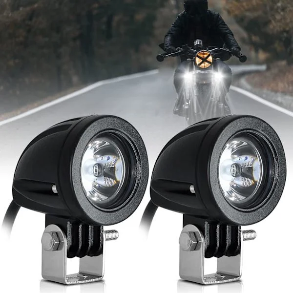 2-tums LED-extraljus för motorcykel, 12v -24v runt LED-huvud