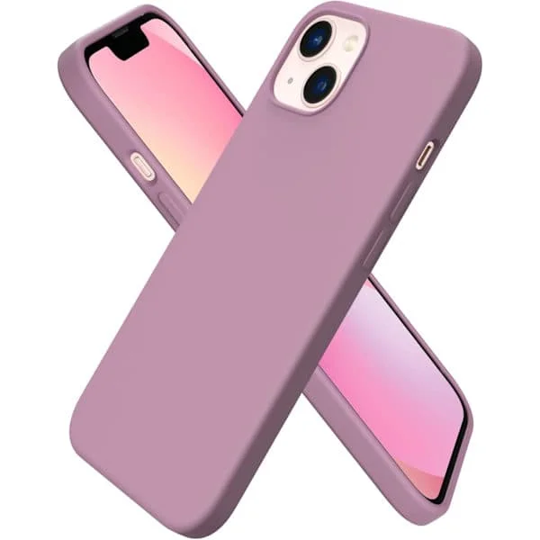 iPhone 13 Skal, Flytande Silikonskal för 6,1 tum iPhone 13, Ultratunt Skal, Full Täckning Stötsäkert Skyddande Mjukt Skal Röd