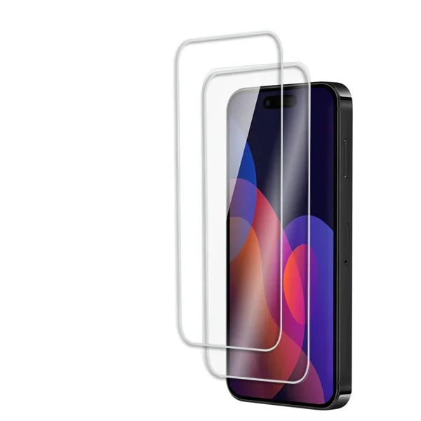 2-Pack - iPhone 15 Pro Max Skärmskydd i Härdat Glas