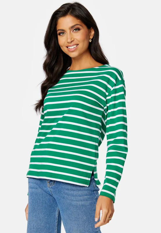 Happy Holly - Yulia striped top - White/Striped