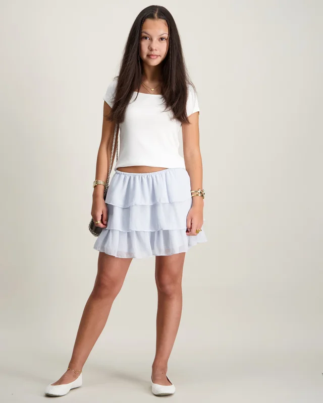 Gina Tricot Young Y frill skirt Blå Skjørt Jente - Kids Brand Store