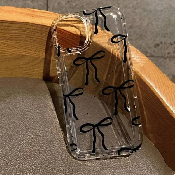 Sött Rosa Hjärta Rosett Stötsäkert Skal för iPhone 17-11 Serien För iPhone 13 Pro För iPhone 13 Pro
