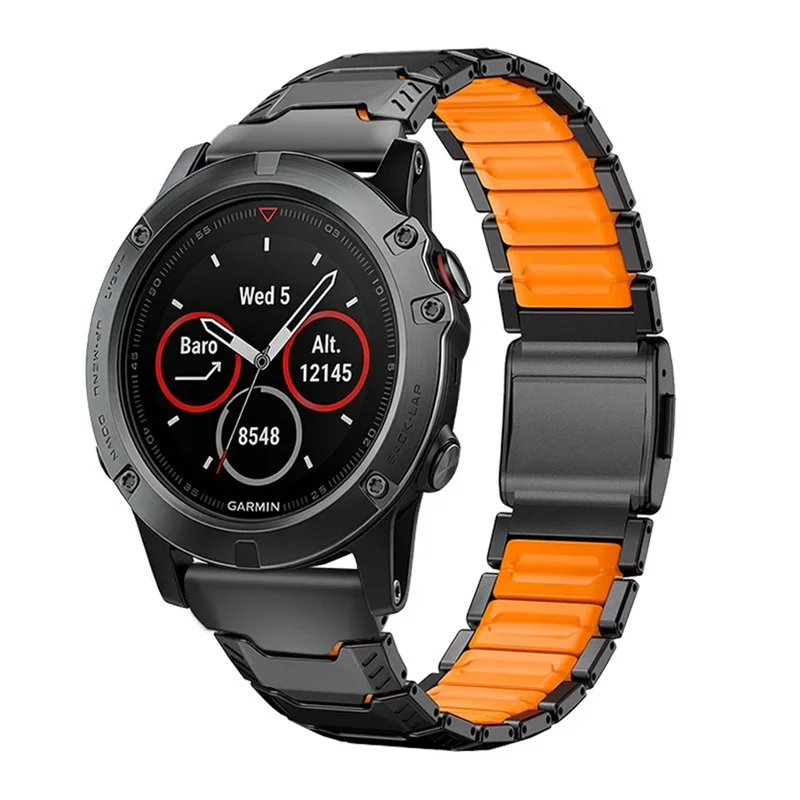 AliExpress - Titan-Silikon-Magnetarmband für Garmin Uhren Fenix 8 7X Pro 6X Enduro 3 Armband für Garmin Tactix 7Pro Instinct 2X 26mm Bänder