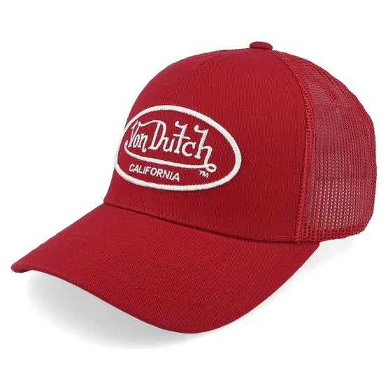 Von Dutch - Rød trucker Caps - Baseball Cap Embroider Red Trucker @ Hatstore