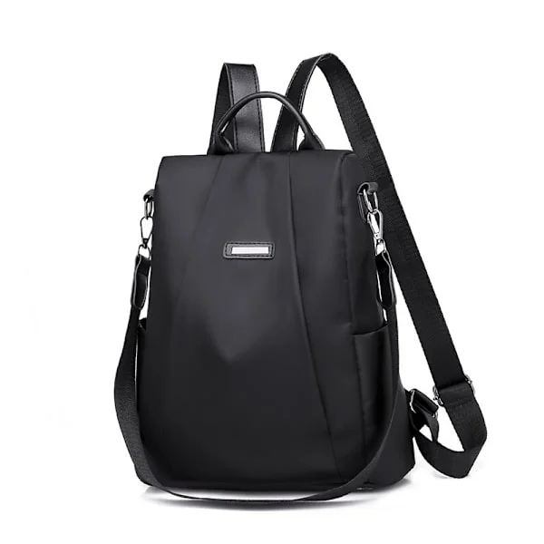 Shoulder Bag Casual Oxford Cloth Women's Travel Backpack - Black
