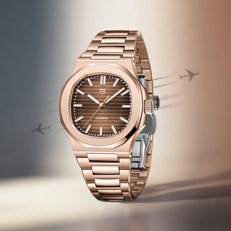 AliExpress - 2026 New PAGANI DESIGN Rose Gold Luxury Mens Watches ST6 Automatic Watch Men Mechanical Man Waterproof Luminous AR Sapphire Gift