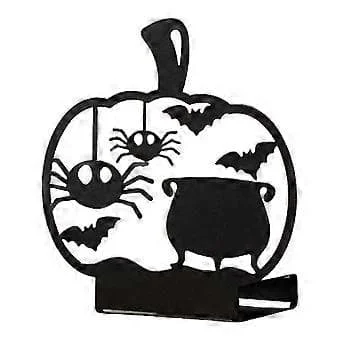 Halloween Lysestaker i Jern Tegneserie Katter Flaggermus Spindelnett Skummel Telysholder Svart Metall Lysestake Hjemmeinnredning_xx C