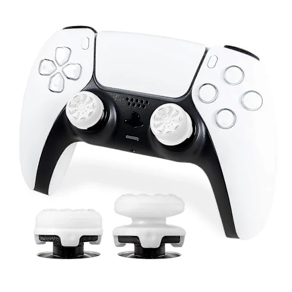 2 stk. Joystickgrep for PS5 PS4-kontroller, Silikon Tommelgrep Caps Cover Analog Stick for Playstation 5, Playstation 4-kontroller - Perfekt