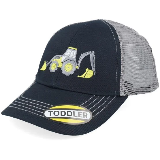John Deere - Kids Mesh Back Tractor Emb. Black/Grey Trucker Trucker Black Cap - @ Hatstore