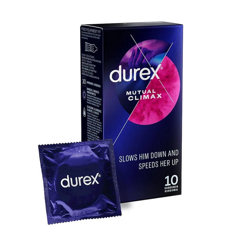 Durex Kondomer Mutual Climax 10 stk., Sport & Velvære, Prævention, Kondomer