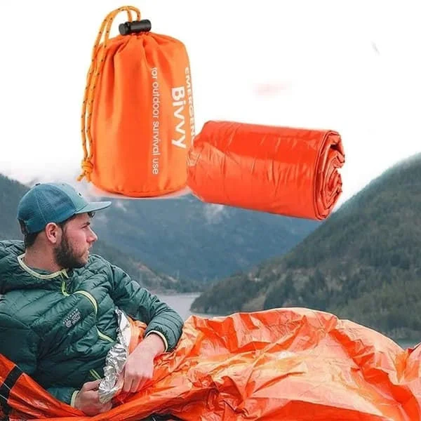 1/2/4 st Utomhus Vattentät Termisk Nödsovsäck Camping Överlevnad Bivvy Sack
