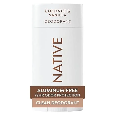 Naturlig deodorant indeholder naturlige ekstrakter, 72 timers lugtkontrol, deodorant til mænd og kvinder, aluminiumfri, kokos og vanilje 76,5 gram