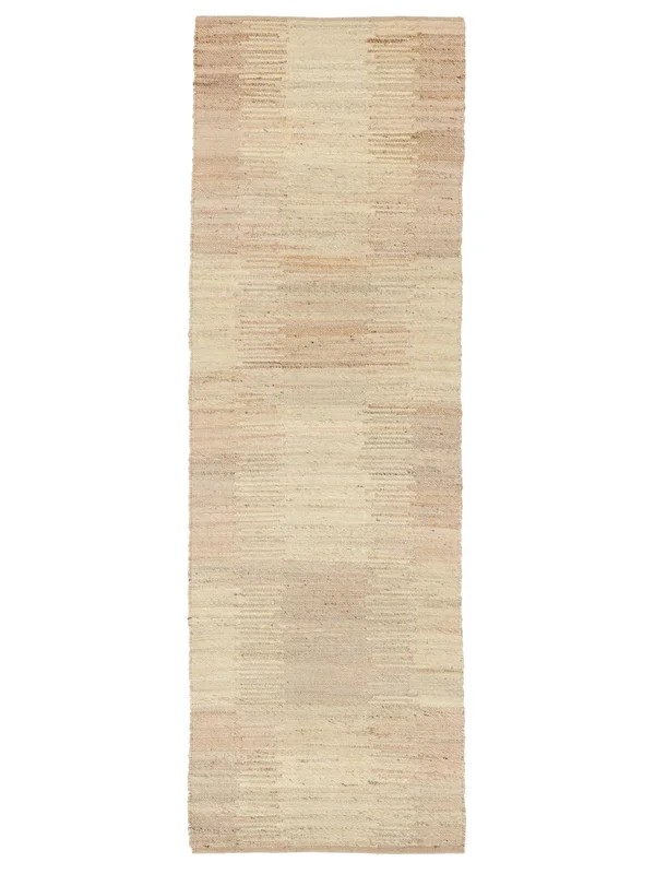 Indoor/Outdoor Rug Ikat Chess Beige/Natural White Runner Small Oeko-Tex