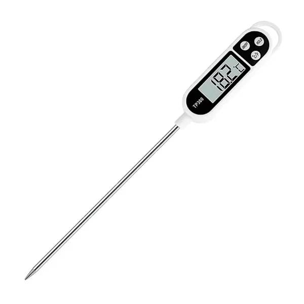 Kökstermometer, digital termometer med lång sond, snabbläsande matlagningstermometer, köttermometer, olja