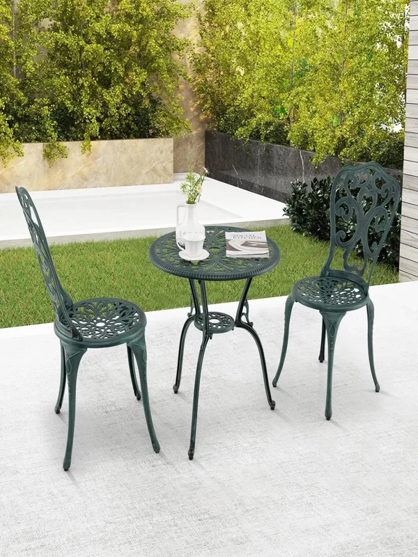 AliExpress - 3-teiliges Gartenmöbel-Set, Bistrotisch mit 2 Stühlen, wetterfestes Balkonset, Terrassenmöbel, Gartenset, Sitzset