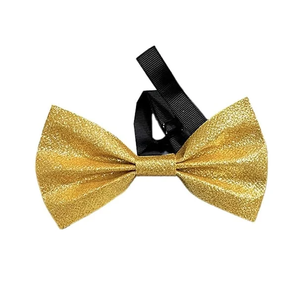 Glitter Fluga PU Läder Fluga Karnevalsfluga Bröllop Multifunktionell Fluga Herrkläder Accessoarer 1048 Gul 1048 gul