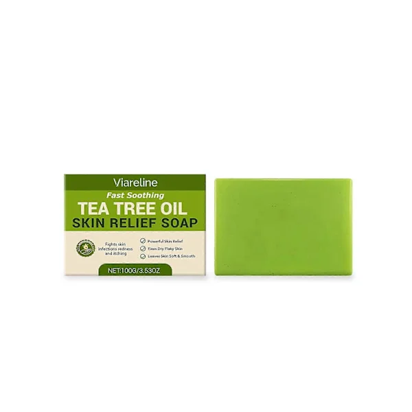 Tea Tree Soap Antifungal Antibacterial Treatment for Face and Body Acne, Athlete's Foot, Tinea, Folliculitis Ringworm Jock Itch (1 pc)