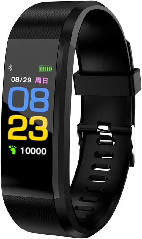 Fitness Tracker med pulsmåler, søvnovervåking, oksygennivå i blodet, skritteller og SMS-varsler, helseklokke [YJD]