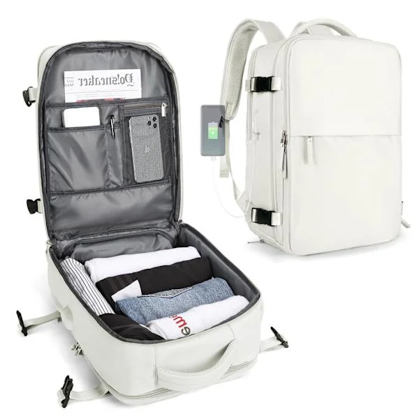 Carry-on Luggage 45x30x16 Underseat Rucksack for Airplane Hand Luggage Bag Underseat Carry On Backpack Laptop Bag Women's Travel Backpack with Shoe 