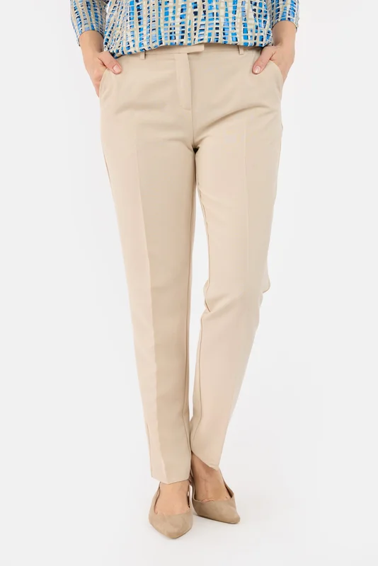 BRANDTEX - Habit Bukser - Lys Sand - Fast Linning