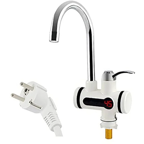 Elektrisk kran 220 V med direkt varmvattenberedare, 3000 W, LED-temperaturvisning, varmvattenberedare för kök, badrum, omedelbart vatten-XF25-