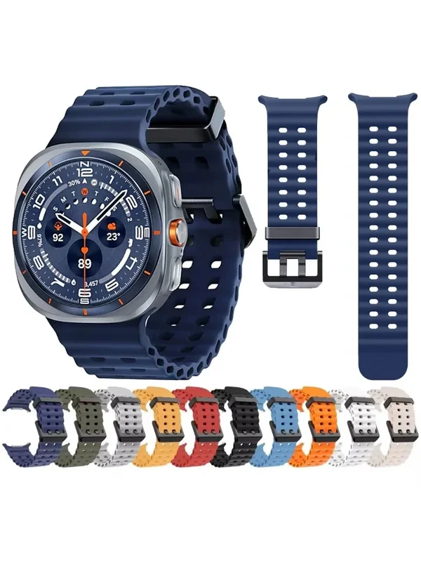 AliExpress - Uhrenarmband für Samsung Galaxy Watch 7 8 Ultra, Ersatzarmband aus Gummi für Samsung Galaxy Watch 8 Zubehör
