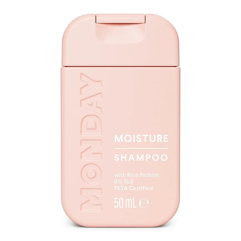 Spar 25% • Køb 2, MONDAY Shampoo Moisture 50 ml, Mini, Hår, Shampoo, Hårshampoo